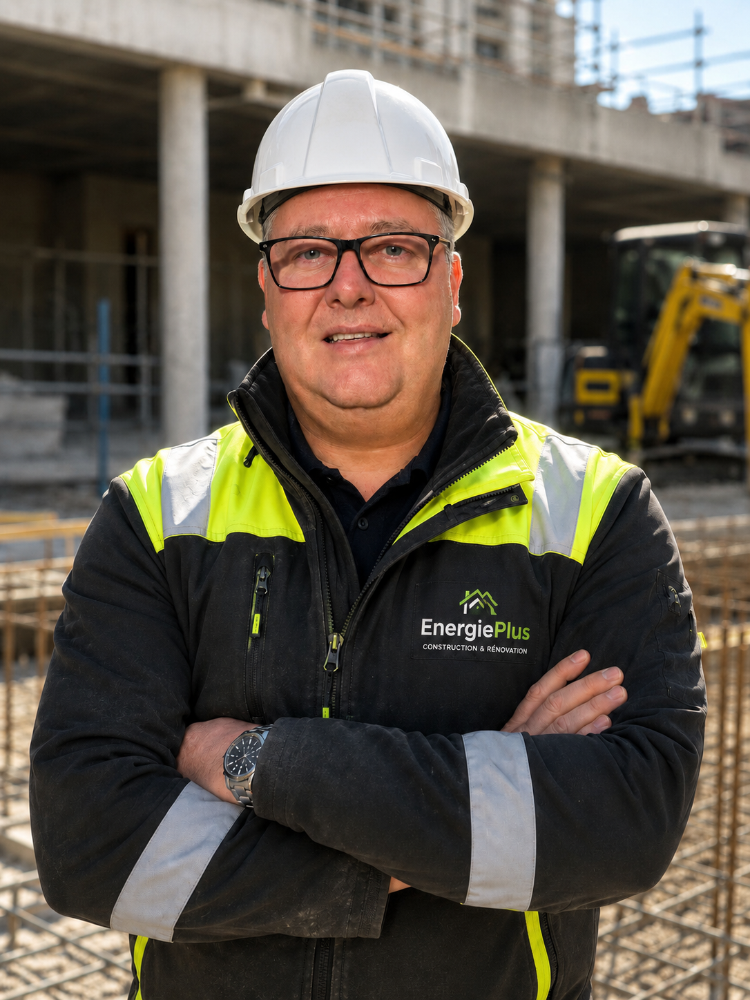 Portrait de Stéphane, coordinateur de chantier EnergiePlus